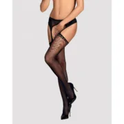 Meias de Liga Obsessive E30854 Preto S/M/L Lingerie e Roupa Interior - nacloset 2