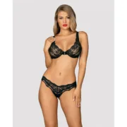 Conjunto de Lingerie Obsessive Luvae Preto L/XL Cuequinhas e tangas - nacloset 2