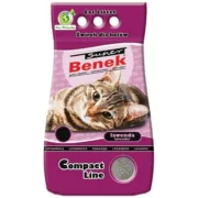 Areia para Gatos Super Benek Compact Lawenda Cinzento 25 L Animais de Estimação - nacloset