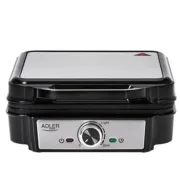 Máquina para Waffles Adler AD 3083 Preto Prateado 1800 W Confeitaria - nacloset