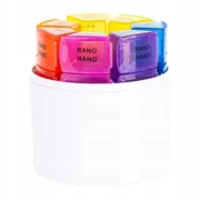 Caixa de Medicamentos com Compartimentos Depan HELBO Branco Transparente ABS 9 x 9 x 10 cm (7 Peças) Conjunto de primeiros-socorros - nacloset 2