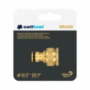 Conector de mangueira Cellfast 3/4″ 1/2″ Latão Torneira Casa | Jardim - nacloset 2