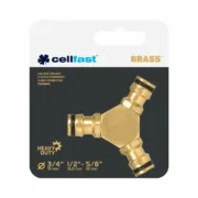 Conector de mangueira Cellfast Latão 3 saídas Casa | Jardim - nacloset 2
