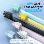 Carregador de Parede Vention FAKP0-EU Cor de Rosa 30 W USB-C Eletrónica | Telefones e Tablets - nacloset 2