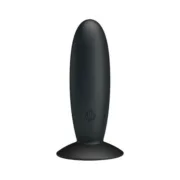 Plug Vibratório Butt Pretty Love Silicone Ventosa Preto Consoladores - nacloset