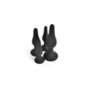 Plug Anal VSCNOVELTY Preto Silicone Conjunto 4 Peças Consoladores - nacloset