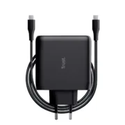 Carregador de Parede + Cabo USB-C Trust 24818 Preto Eletrónica | Telefones e Tablets - nacloset