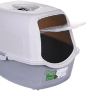 Caixa de Areia para Gatos Diamentiq 4004508810DIA Branco Cinzento Plástico 40 x 38,7 x 55,5 cm Animais de Estimação - nacloset 2