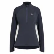 Camisola de Manga Comprida Unissexo Odlo 1/2 Zip Zeroweight Preto Desporto | Lazer - nacloset
