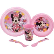 Conjunto de Louça Infantil Minnie Mouse CZ11312 Cor de Rosa 5 Peças Bebés e Crianças - nacloset 2