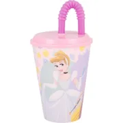 Copo com Palhinha Disney Princess CZ11362 430 ml Bebés e Crianças - nacloset 2