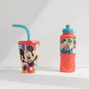 Copo com Palhinha Mickey Mouse CZ11364 430 ml Bebés e Crianças - nacloset 2