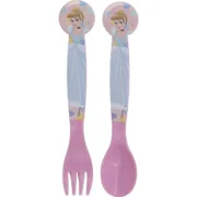 Conjunto de Talheres Disney Princess CZ11398 Cor de Rosa Plástico 2 Peças Cozinha | Gourmet - nacloset 2