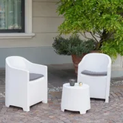 Conjunto de Mesa com 2 Poltronas IPAE Progarden Luna sluc06bg Branco Jardim (3 Peças) Casa | Jardim - nacloset 2