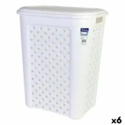Cesto da Roupa Arianna Tontarelli 8105408_112 50 L Branco 44 x 35 x 55 cm (6 Unidades) A Preço de Revenda - nacloset