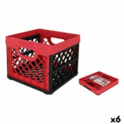 Caixa Multiusos Tontarelli Vermelho Quadrado 33,5 x 33, x 27,9 cm (6 Unidades) A Preço de Revenda - nacloset