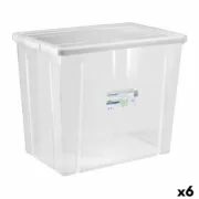 Caixa de Armazenagem com Tampa Tontarelli Linea box 80 L 59 x 39 x 48 cm (6 Unidades) A Preço de Revenda - nacloset