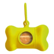 Dispensador de Sacos para Cães United Pets Bon Ton Neon Cão Amarelo (8 x 4,2 x 5 cm) Animais de Estimação - nacloset