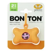 Dispensador de Sacos para Cães United Pets Bon Ton Nano Classic Cão Laranja Plástico reciclado (6 x 3 x 4 cm) Animais de Estimação - nacloset 2