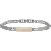 Bracelete masculino Maserati ICONIC Couro Aço inoxidável Acessórios de Moda - nacloset