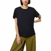 Camisola de Manga Curta Mulher Champion Champion Crewneck Preto Moda | Acessórios - nacloset 2
