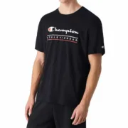 Camisola de Manga Curta Homem Champion Preto Moda | Acessórios - nacloset 2