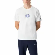 Camisola de Manga Curta Homem Champion Branco Moda | Acessórios - nacloset 2