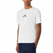 Camisola de Manga Curta Homem Champion Champion SS Branco Moda | Acessórios - nacloset