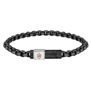 Bracelete masculino Maserati ICONIC Aço inoxidável Preto Acessórios de Moda - nacloset