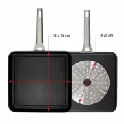 Frigideira Valira AIRE 23X23 Ø 23 cm Preto Metal Alumínio Cozinha | Gourmet - nacloset 2