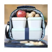 Lancheira Quadrada com Tampa Milan Verde 330 ml 12 x 10 x 7 cm Plástico (1 Unidade) Cozinha | Gourmet - nacloset 2