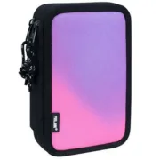 Estojo Duplo Milan Sunset Preto Cor de Rosa 34 Peças 19,5 x 13 x 5 cm Estojo 2 Divisórias - nacloset