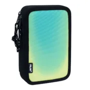 Estojo Duplo Milan Sunset Preto Verde 19,5 x 13 x 5 cm 36 Peças Estojo 2 Divisórias - nacloset