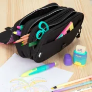Bolsa Escolar Milan Sunset Preto 13 x 24 x 10 cm Estojos - nacloset 2