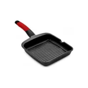 Frigideira Assadora com Riscas BRA A411428 Preto Vermelho Silicone Alumínio Cozinha | Gourmet - nacloset