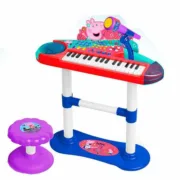 Piano de brincar Peppa Pig Microfone Banqueta Brinquedos e Jogos - nacloset