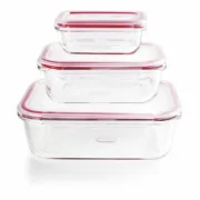 Conjunto de Recipientes de Cozinha Herméticos Empilháveis Ibili 754750 3 Unidades Cozinha | Gourmet - nacloset