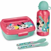 Lancheira com Frasco Minnie Mouse Cor de Rosa 21 x 18 x 7 cm Jogos | Disfarces - nacloset 2