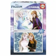 Set de 2 Puzzles Frozen 20 Peças Brinquedos e Jogos - nacloset
