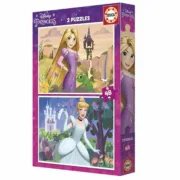 Set de 2 Puzzles Disney Princess Cinderella and Rapunzel 48 Peças Brinquedos e Jogos - nacloset 2