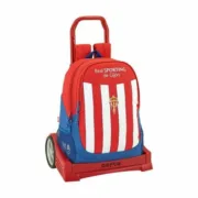 Mochila Escolar com Rodas Evolution Real Sporting de Gijón Jogos | Disfarces - nacloset