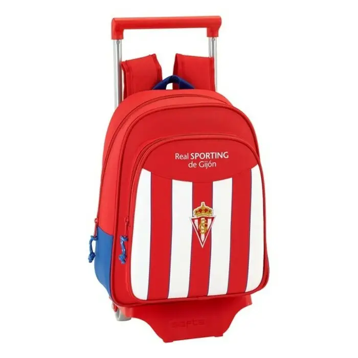Mochila Escolar com Rodas 705 Real Sporting de Gijón (27 x 10 x 67 cm) Jogos | Disfarces - nacloset