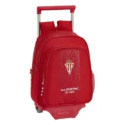 Mochila Escolar com Rodas 705 Real Sporting de Gijón Vermelho Jogos | Disfarces - nacloset