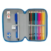 Estojo Duplo R. C. Deportivo de La Coruña Azul Branco 12.5 x 19.5 x 4 cm Estojo 2 Divisórias - nacloset 2