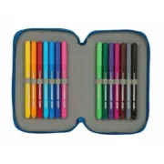 Estojo Duplo BlackFit8 M854 Azul escuro 12.5 x 19.5 x 4 cm (28 Peças) Estojo 2 Divisórias - nacloset 2