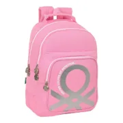 Mochila Escolar Benetton Cor de Rosa (32 x 42 x 15 cm) Jogos | Disfarces - nacloset