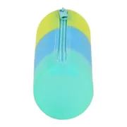Bolsa Escolar Cilíndrica Safta Azul Verde Amarelo (20 x 5 x 5 cm) Estojos - nacloset 2