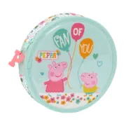 Estojo Peppa Pig Cosy corner Redondo Azul Claro (18 Peças) Estojos - nacloset