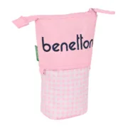 Estojo Cálice Benetton Vichy Cor de Rosa (8 x 19 x 6 cm) Estojos - nacloset