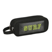 Estojo Duplo Safta Surf Preto (21 x 8 x 6 cm) Estojo 2 Divisórias - nacloset
